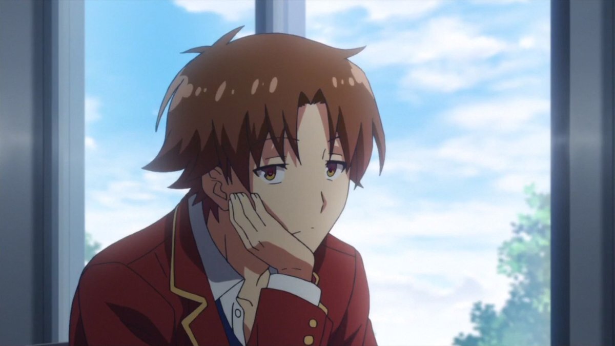 Это Аянокоджи из "Класса Превосходства" (кадр из аниме). При наличии способностей стать кем-то стремится стать никем. Нет, он не буддист. Он iдиотъ. Если взяться расписывать, что именно не так с этим персонажем, да и с самим "Классом Превосходства", получится полноценная отдельная статья. А пока что поверьте мне на слово.