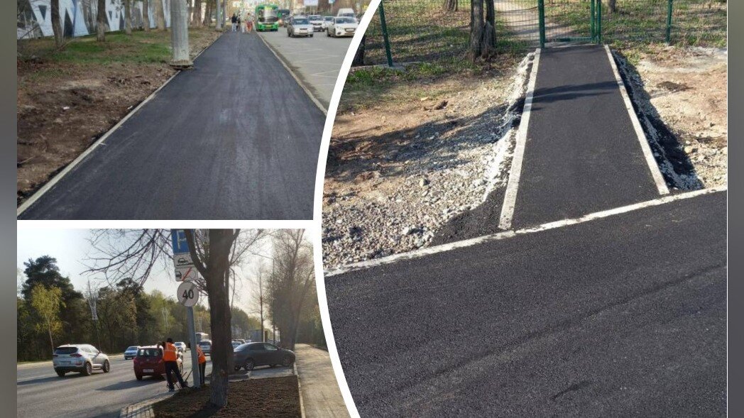 Ремонт ул. Худякова на участке от Шершневской плотины до ул. Лесопарковой стартовал в конце июля 2022 года. Проезжая часть приросла двумя полосами, тротуары "шагнули" в сторону бора. По этому поводу страшно возмущались городские экоактивисты. Фото: комитет дорожного хозяйства администрации Челябинска.