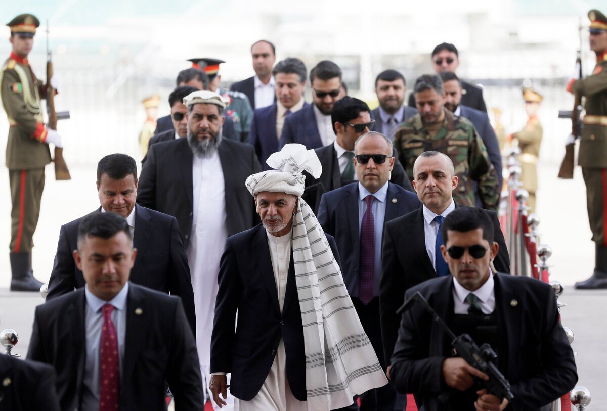 Президент Афганистана Ашраф Гани прибыл на церемонию открытия новой сессии парламента в Кабул в прошлом месяце.
