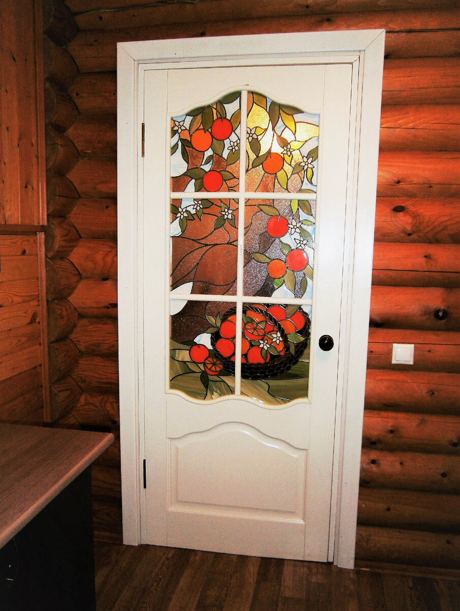 Витраж для кухонной двери.