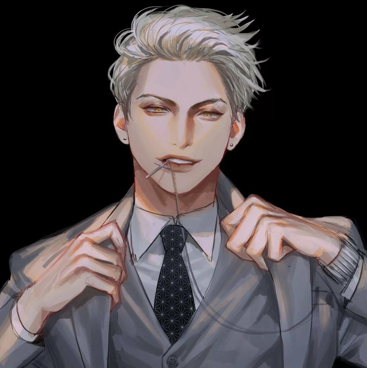 Ну вот реально... Клишированный злодей, тут разве что коварного плана не хватает.