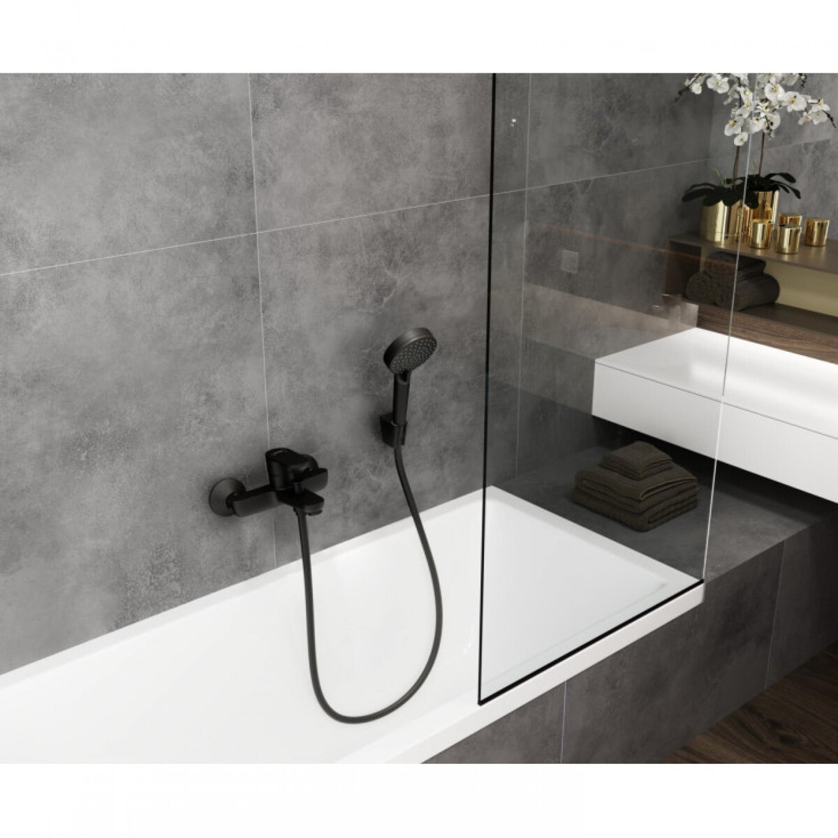 Смеситель для ванны Hansgrohe Rebris S