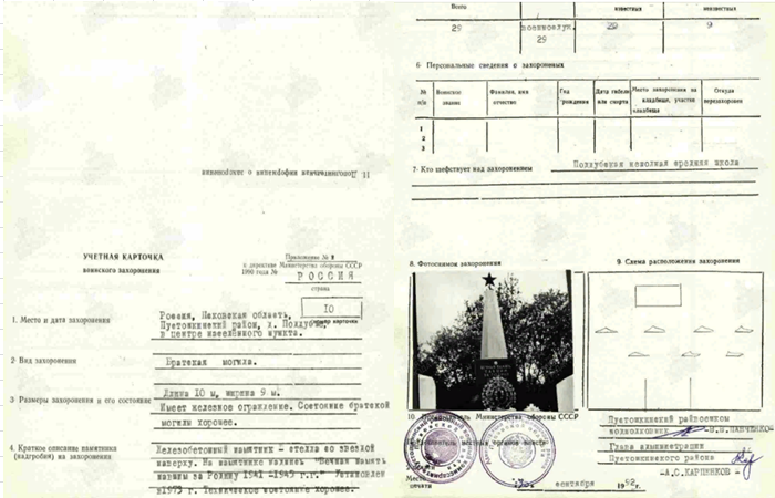сайт Память народа паспорт 1992 года