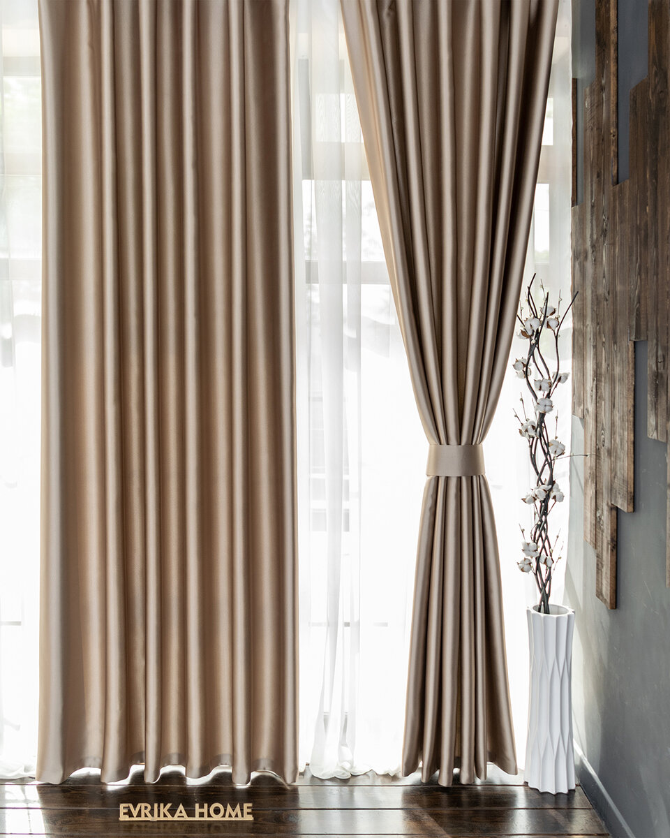 Шторы "Аврора" Миндаль Evrika Home