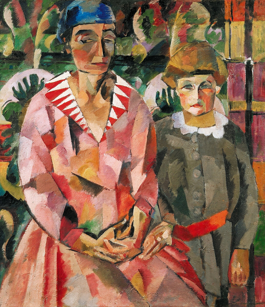 А.В. Лентулов. Семейный портрет. Жена и дочь. 1919. Собрание Ярославского художественного музея. Произведение представлено в постоянной экспозиции "Искусство 1910-х - 1960-х годов"