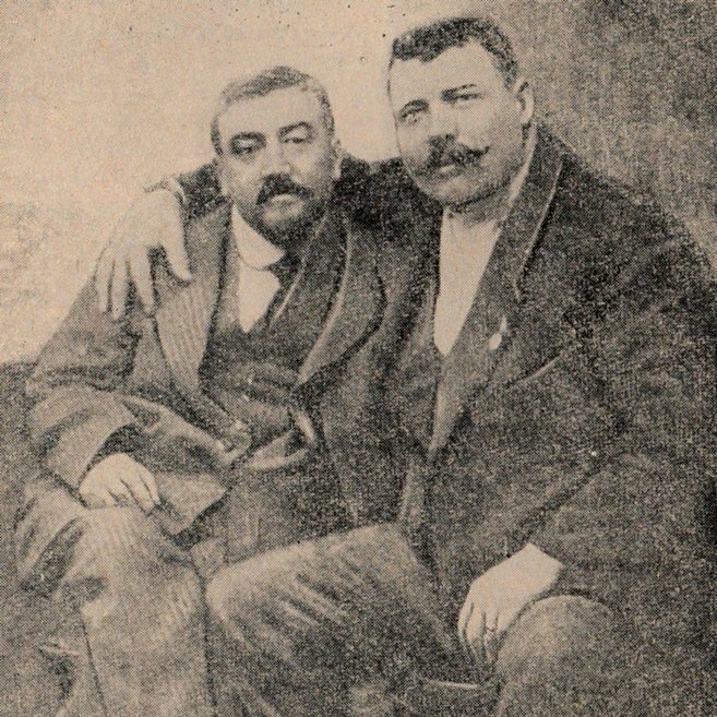 А. Куприн и его друг И. Заикин