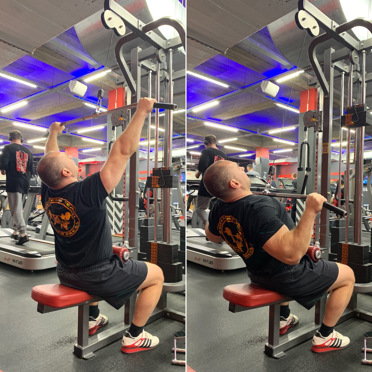 Тяга верхнего блока хват сверху