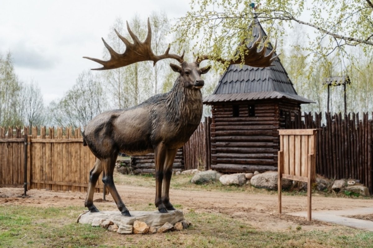    Трёхметровую скульптуру оленя установили в Тверской области