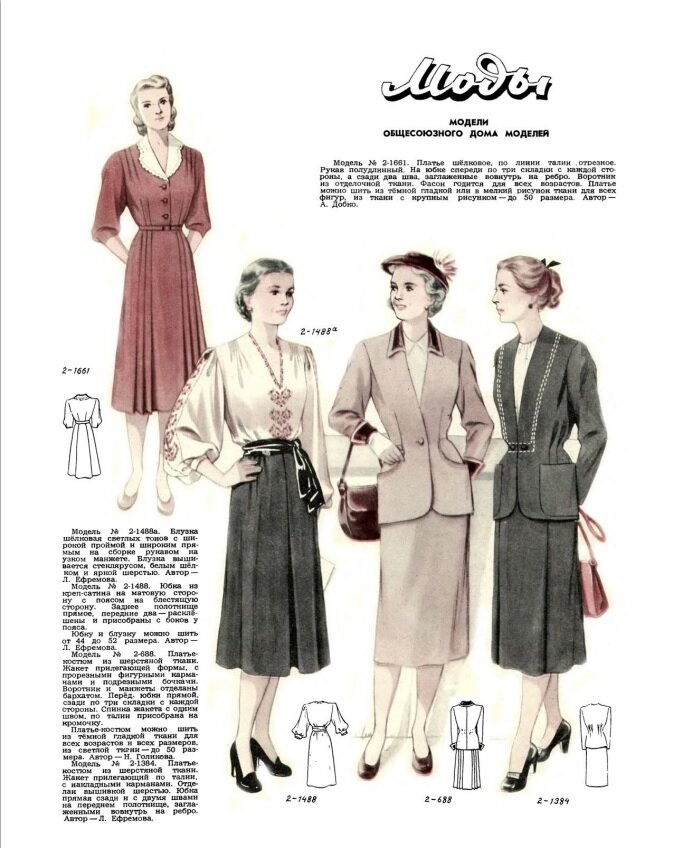 Рисунки Нины Голиковой. "Работница", 1953, №1