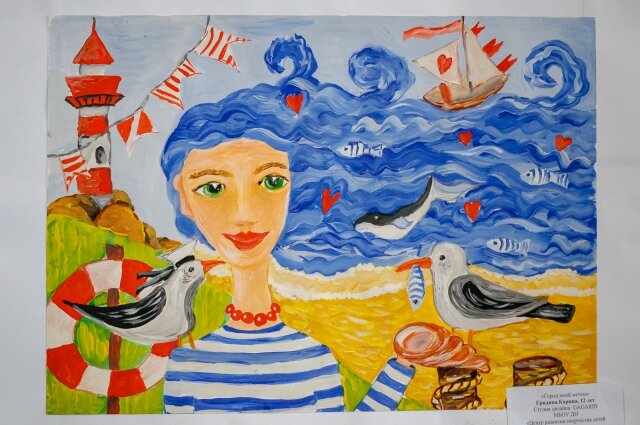    Работа «Девушка Владивостока» - одна из ярких в экспозиции. Фото: Из личного архивa/ Светлана Николаева