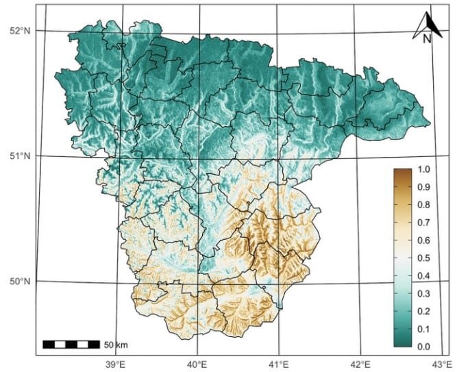    Результаты моделирования SDM / © doi:10.24057/probl.geogr.156.4
