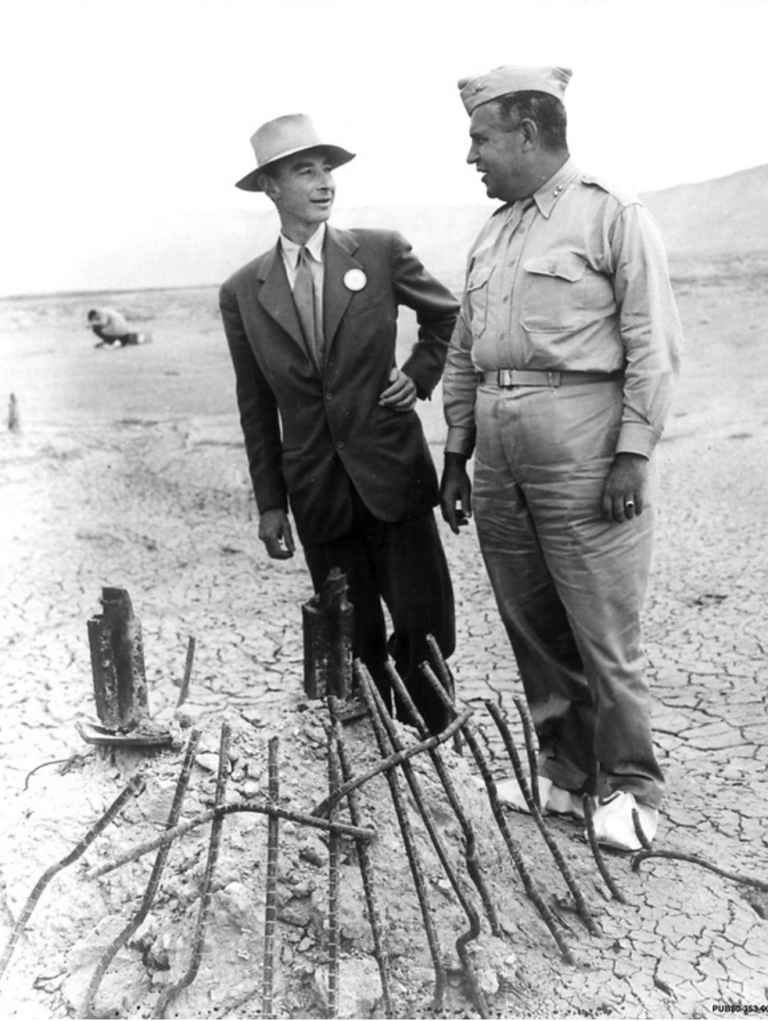 Julius Robert Oppenheimer and Leslie Richard Groves