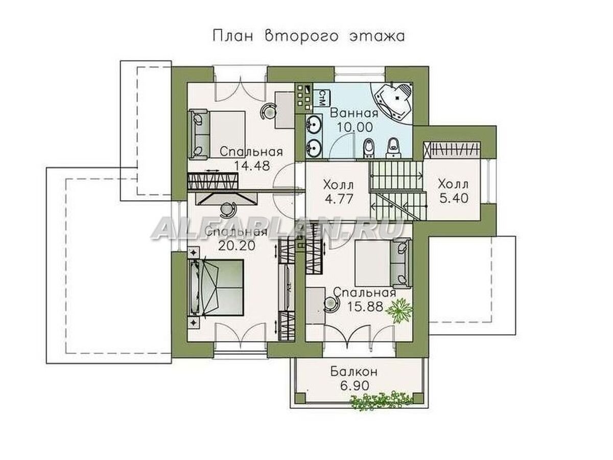 Проект дома 105А «Аура», 234 м2, 3 (4) спальни, гараж и спортзал в  цокольном этаже. | Популярные проекты домов Альфаплан | Дзен