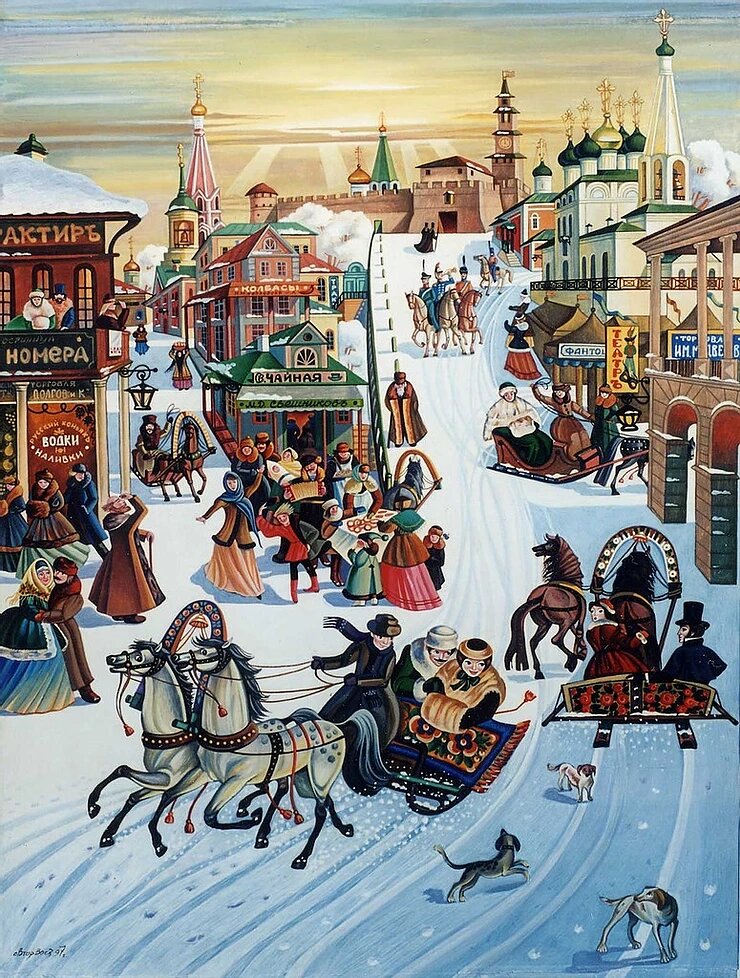 Картина Черкашиной Масленица