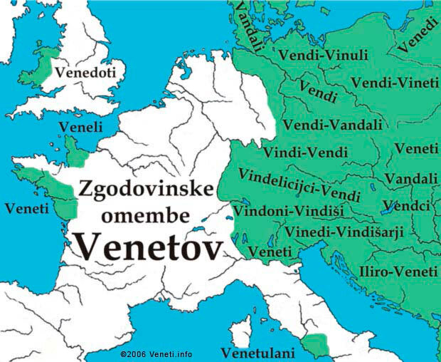 один из вариантов карт с расселением венетов/венедов