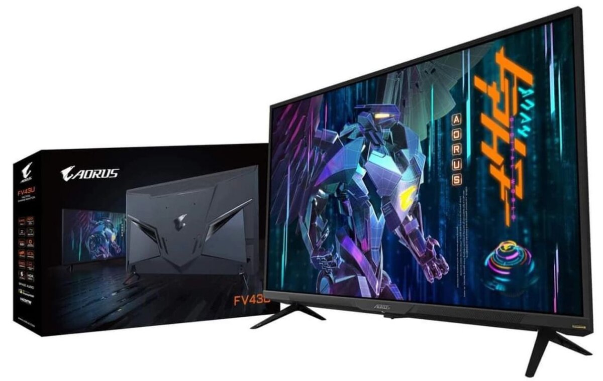 Потпешитис здес вы на дёте интересные информаций и низкие цены#Новости GIGABYTE показала топовый 43-дюймовый геймерский монитор Aorus FV43U, построенный по технологии квантовых точек. 