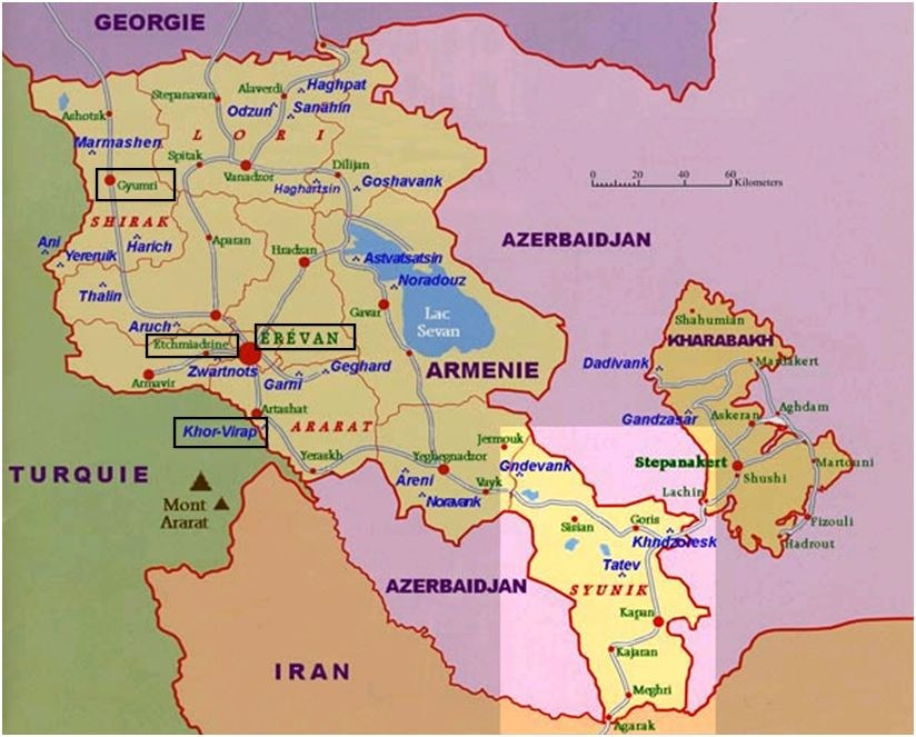 С кем граничит армения показать. Сюник Армения на карте. Мегри Армения на карте. Карта Армении с районами. Армения карта географическая.