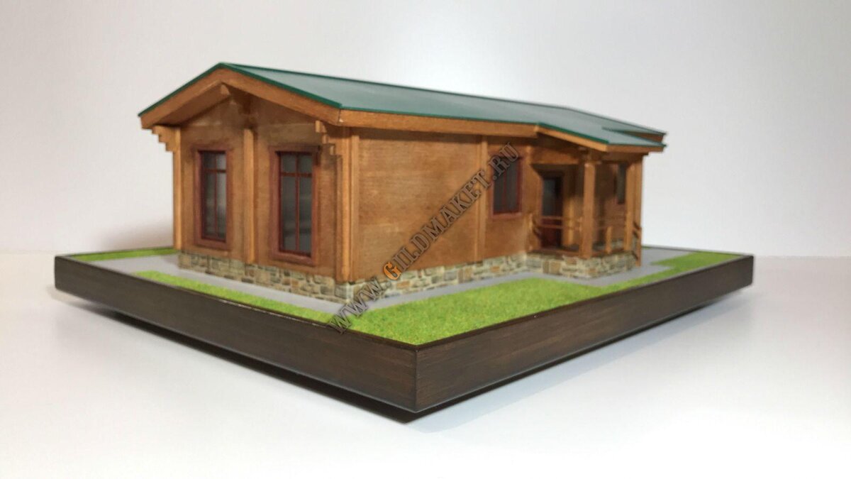 Подарочный деревянный макет загородного дома