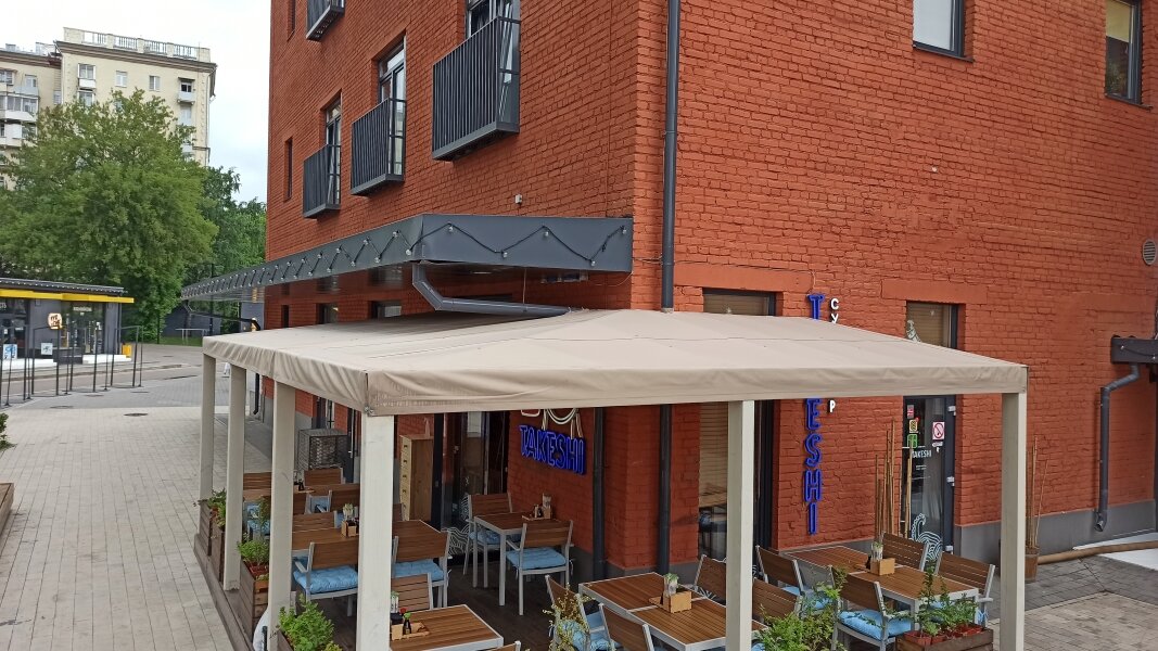 тент для летнего кафе