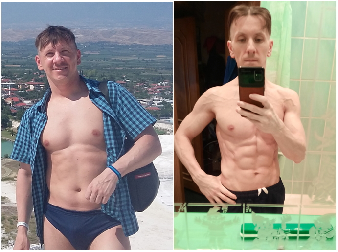 До и после диеты. Это я)