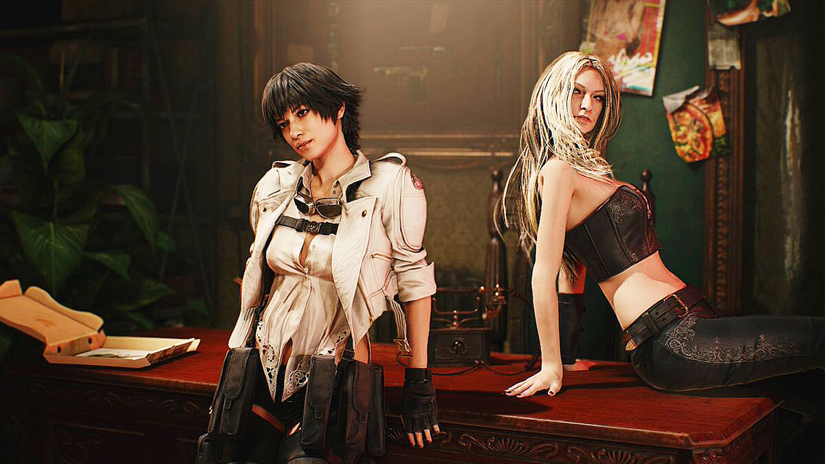 Lady are. Триш Devil May Cry. Devil May Cry 5 Trish. Devil May Cry 5 леди и Триш. Триш DMC 5.