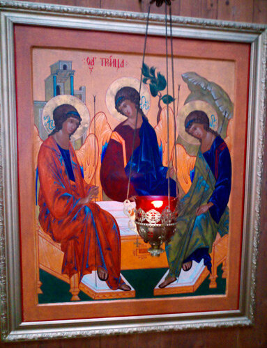 Икона Св. Троицы из нашего иконостаса.