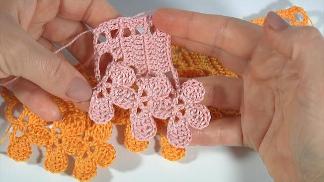 Кружево крючком по видео