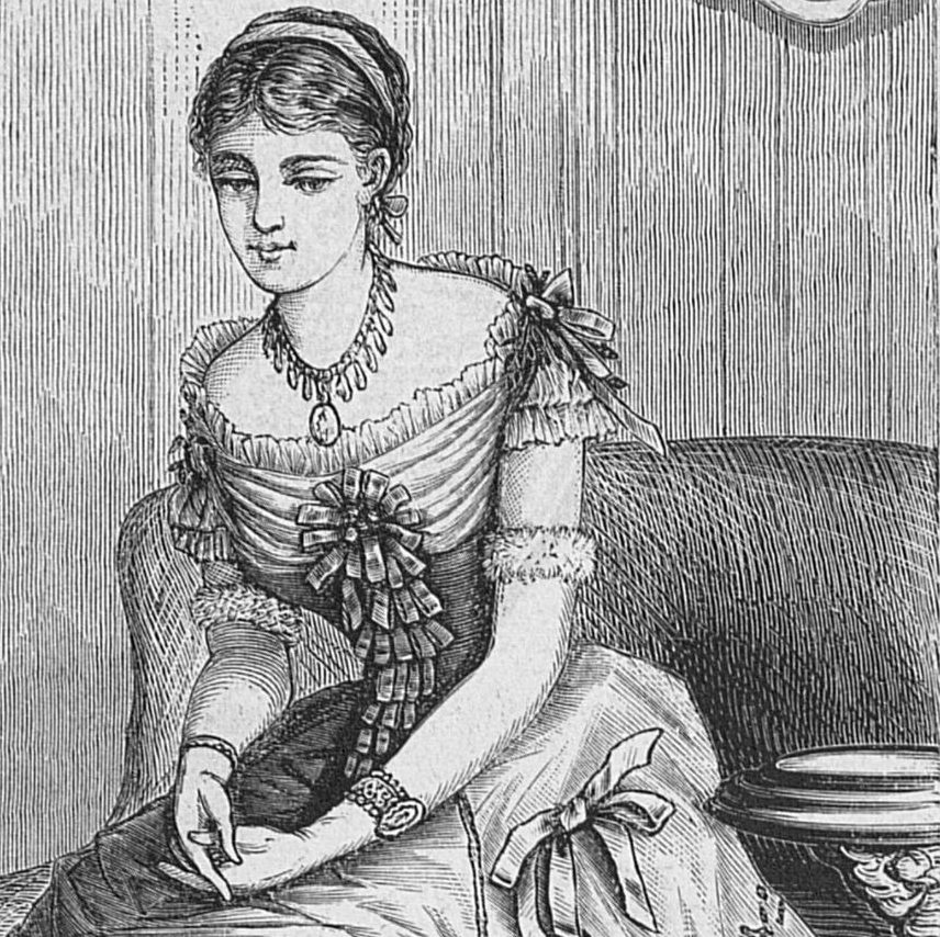 Деталь иллюстрации из журнала "Модный свет", 1880.