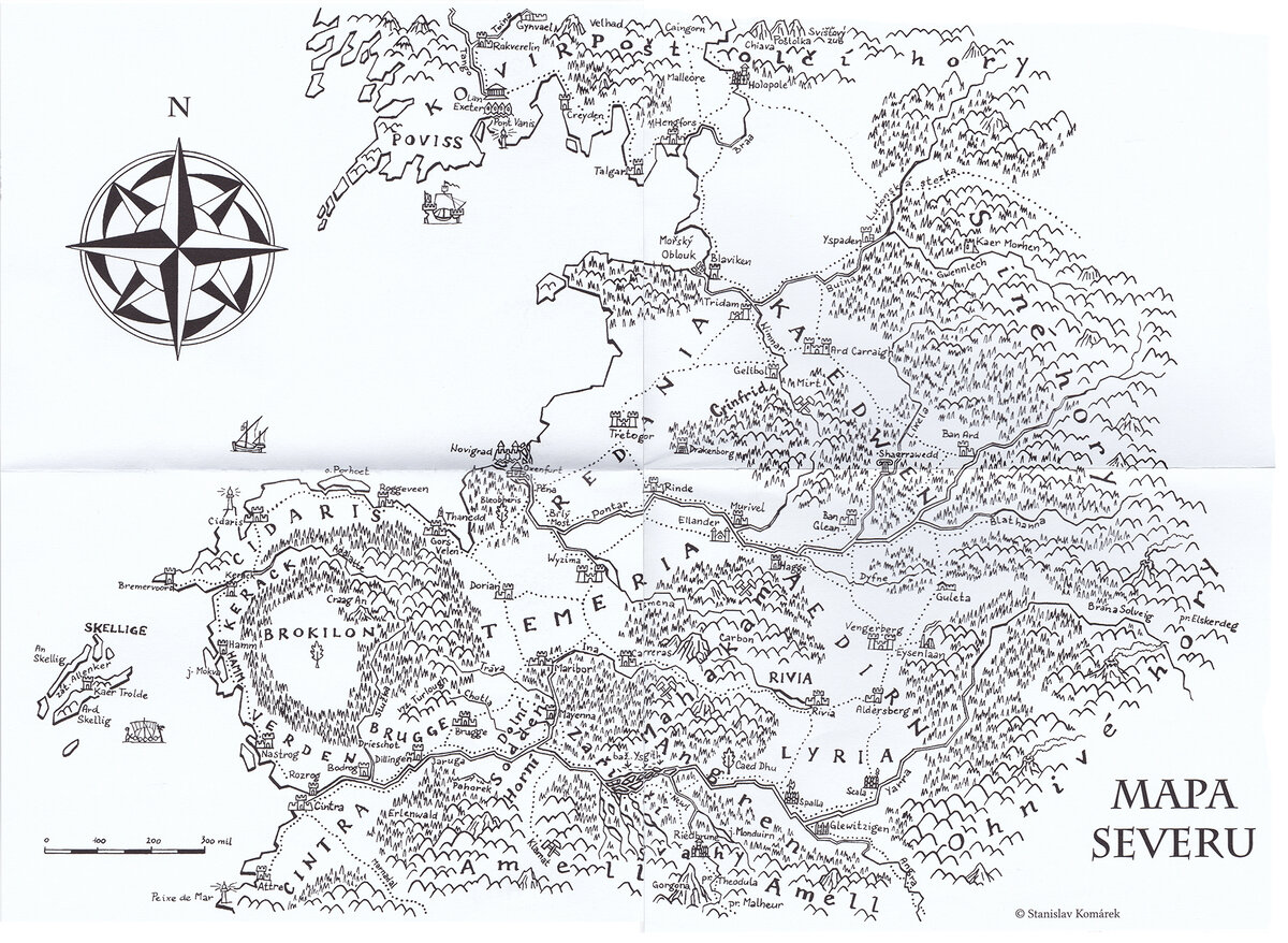 Карта мира ведьмака от Станислава Комарека