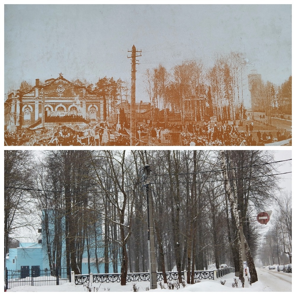 Верхнее фото: театр-чайная, 1922 год