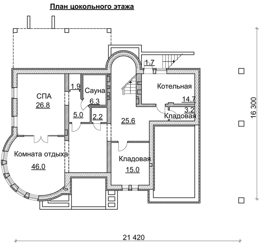 Проекты цокольных этажей в частном доме