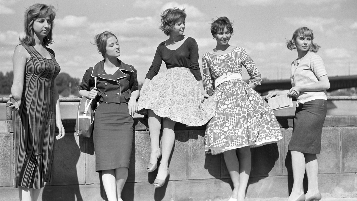 Модные девушки в конце 50-х - начале 60-х годов