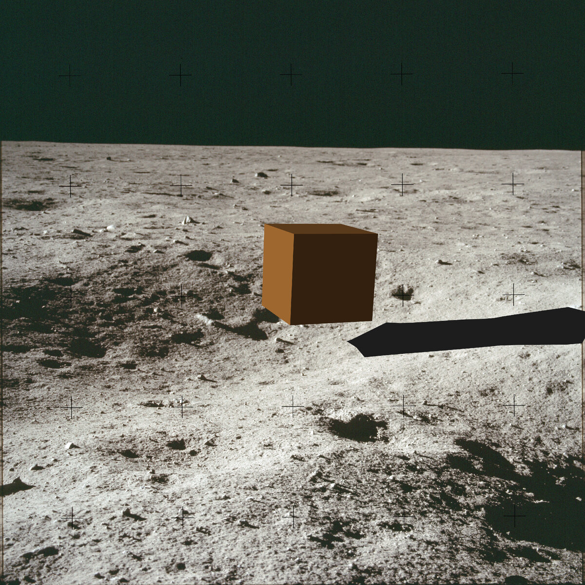 В процессе работы автор наблюдал появление загадочных объектов на Базе Спокойствия...