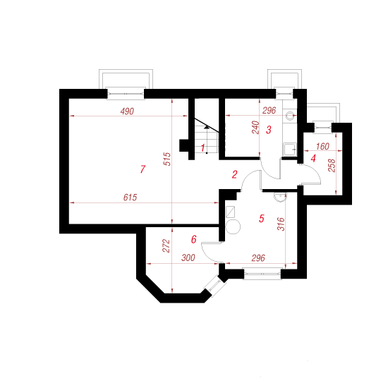 Проект дома 185 м2 с мансардой, эркером, балконом и террасой - 103-10