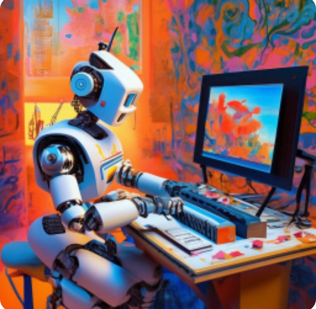 Робот вместо людей. На робота надейся, но сам не плошай. Сгенерировано нейросетью 