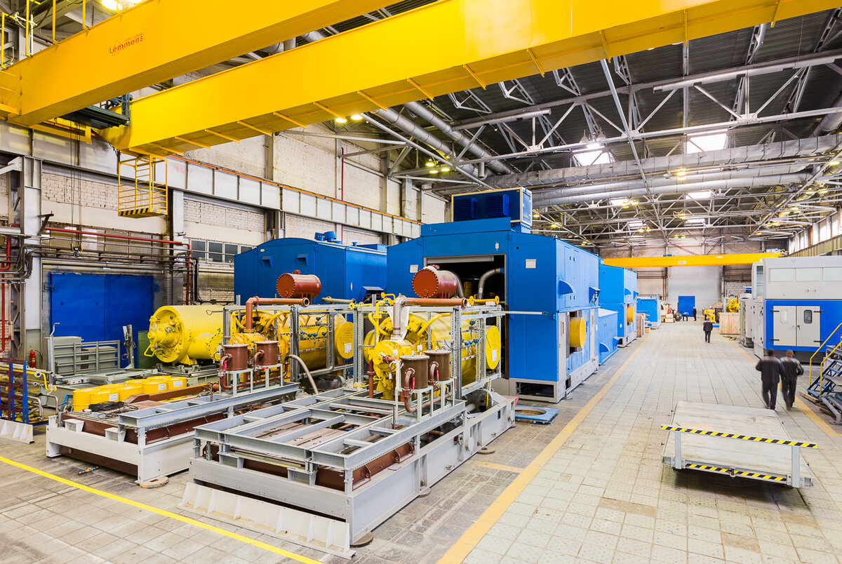 Цех сборки газоперекачивающих агрегатов на предприятии «ОДК-Газовые турбины»          ©Объединённая двигателестроительная корпорация