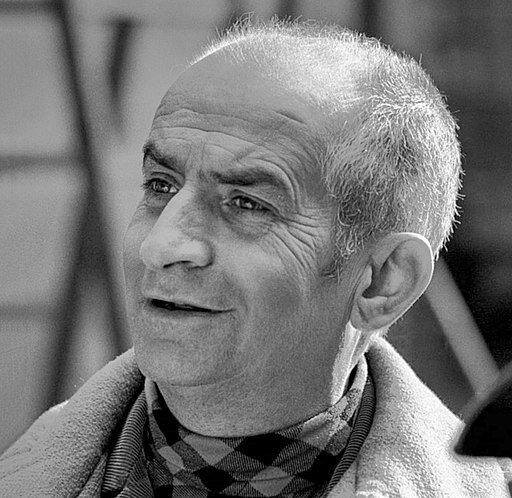 Луи де Фюнес. Лицензия: https://commons.wikimedia.org/wiki/File:Louis_de_Funès_—_L%27Homme_orchestre_(1970)_(recadré).jpg?uselang=ru