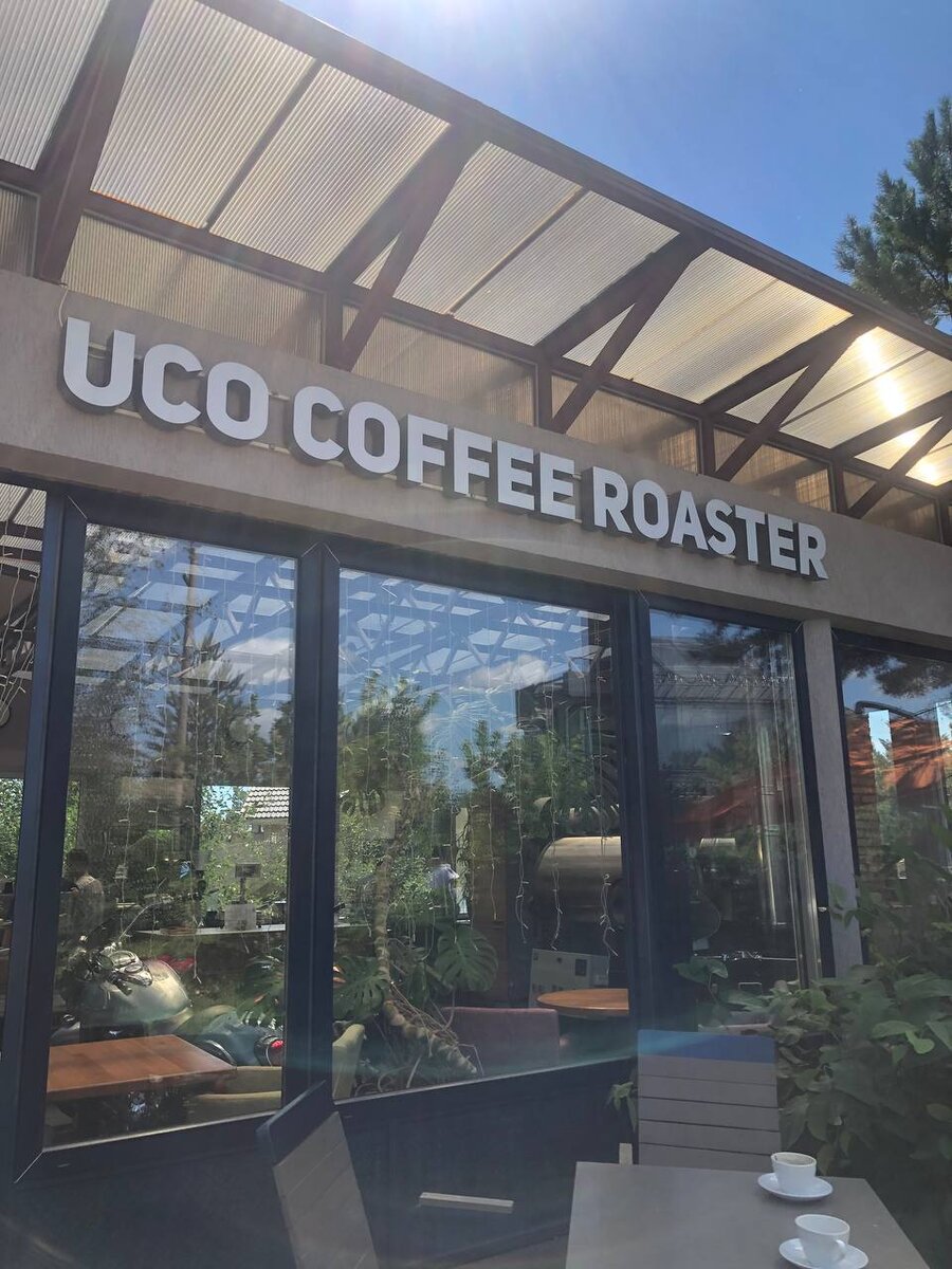 Кофейня утопает в зелени, что делает ее по своему особенной и домашней.