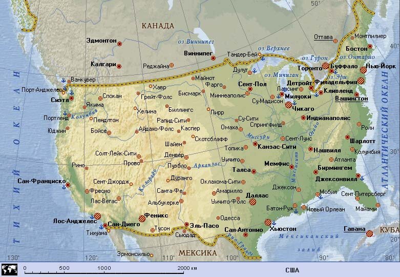 Тихие штаты сша. Карта USA со Штатами. Карта Штатов США со столицами. Географическая карта Соединенных Штатов Америки. Подробная карта США.