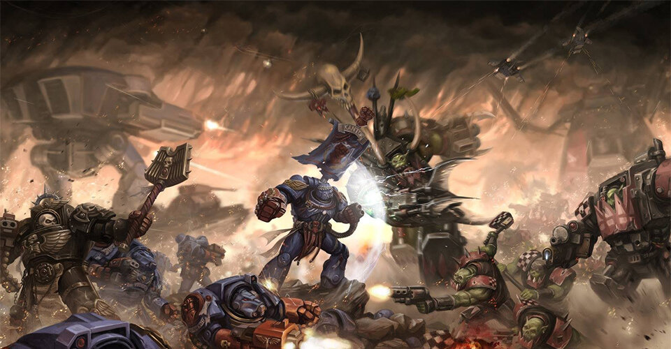 Взято с Яндекс Картинок (https://mocah.org/uploads/posts/4529633-battle-warhammer-40000-ork-space-marines-mech.jpg)