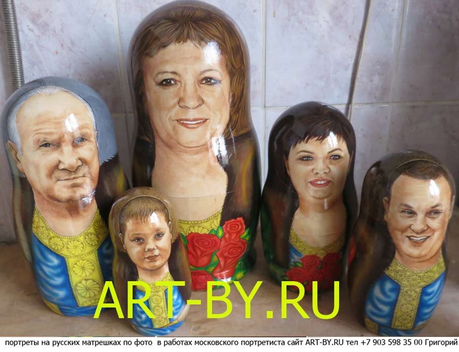 приближается юбилей мамы, ее день рождения или годовщина свадьбы с вашим папой, какой подарок мы сделаем нашим любимым мамам, как их поздравим что бы день запомнился на долгие годы и на всю жизнь? я предлагю необычный подарок , это по настоящему русский подарок, портрет мамы и всей семьи на деревянных русских матрешках нарисованный по фотографии, изготовление на заказ, большой опыт работы