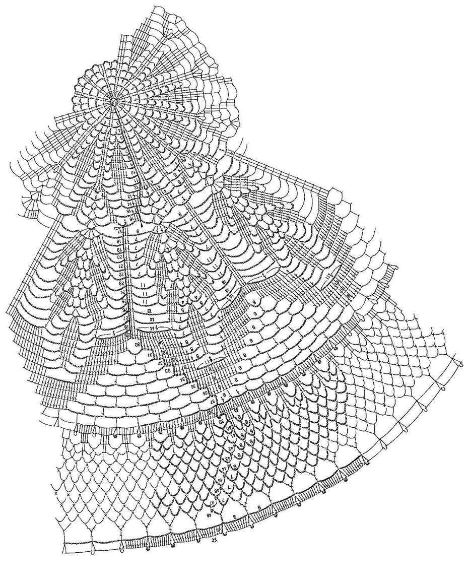 скатерть вязанная крючком на круглый стол схема