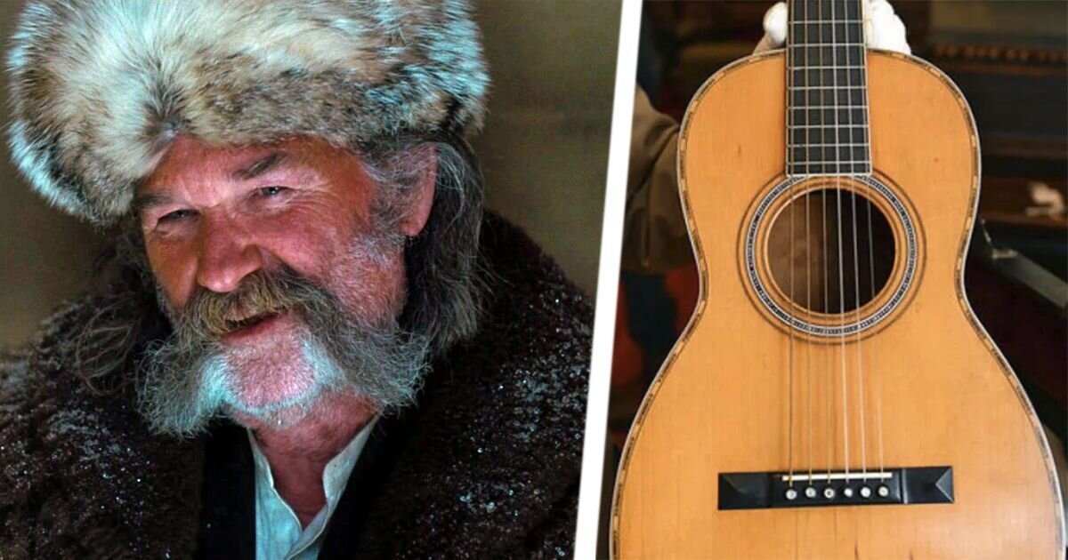 Курт Рассел и гитара которую разбил по не знанию.