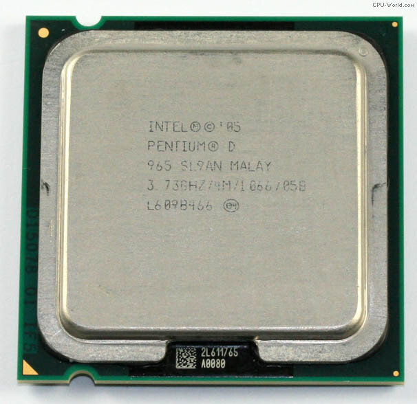 Странно, что intel называют эти процессоры Pentium Extreme, хотя на крышке написано Pentium D