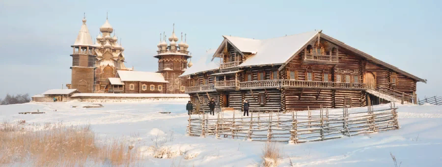 Кижи музей заповедник зимой