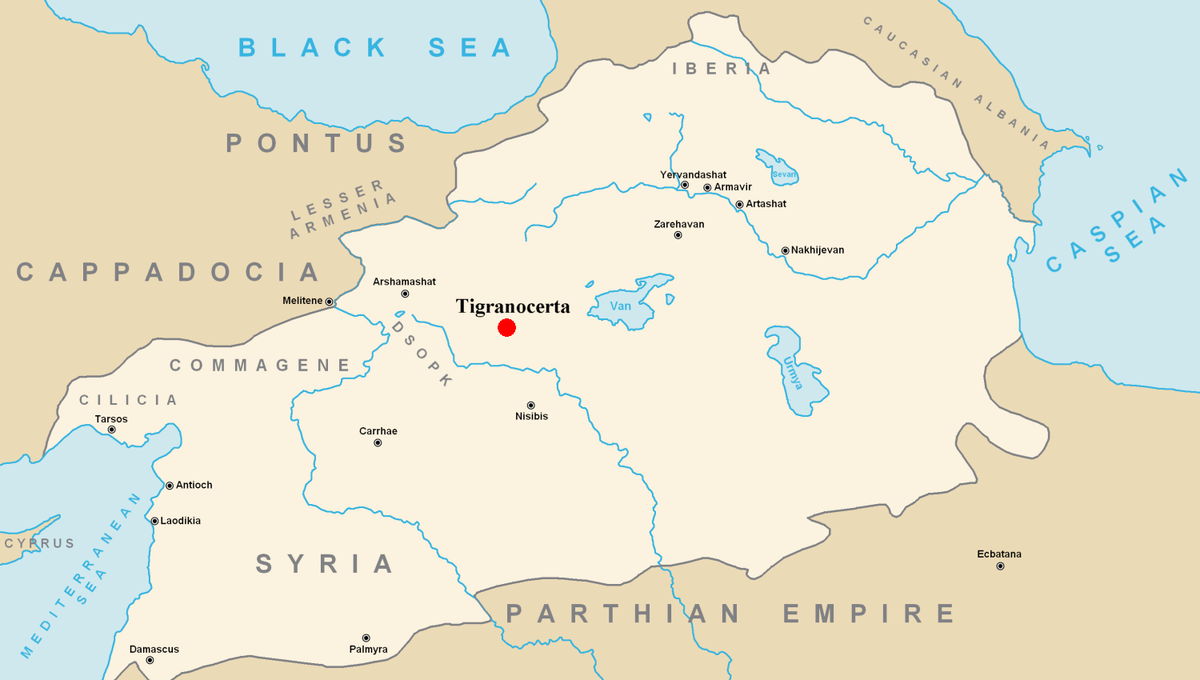 карта армении при тигране великом