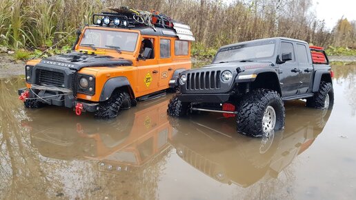 JEEP GLADIATOR на радиоуправлении против LR Defender