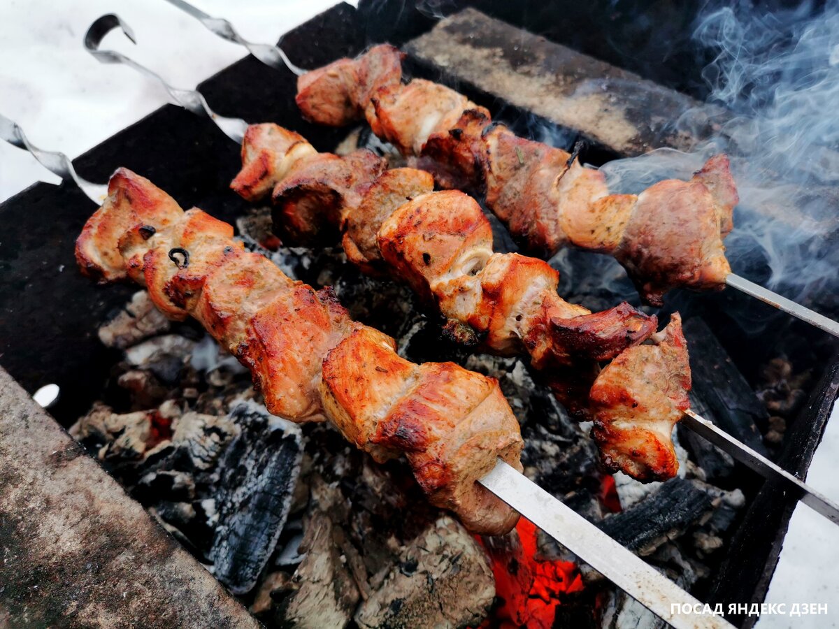 Сделали шашлык «Партизанский», вкусный и сочный | Посад | Дзен