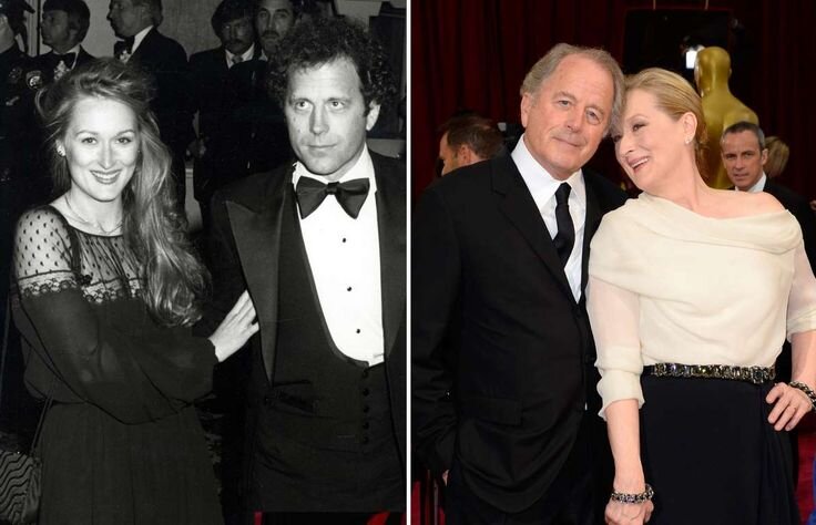 Мерил стрип и Дон Гаммер в молодости и сейчас