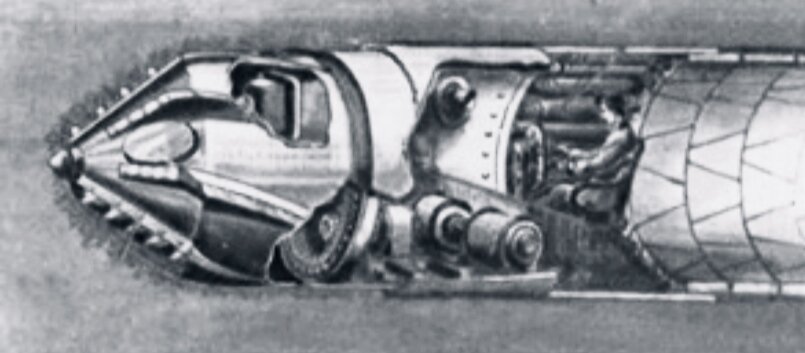 Инженер Хорнер фон Вернер запатентовал свой проект под названием «Морской лев» ещё в 1933 году. Его «субтеррина» должна была двигаясь сначала под водой незаметно достигать вражеских берегов, а затем пробуриваясь уже под землёй, закладывать бомбы под военные объекты противника или высаживать диверсантов.10 лет этот проект пылился в архиве. Однако, с приходом войны, фашисты начали рассматривать все интересные идеи нового оружия. Так дошла очередь и до «Морского льва».Технические характеристики: длина — 25 м, экипаж — 5 чел. + 10 чел. десанта, скорость под землёй — 7 км/ч, боезаряд — 300 кг взрывчатки.